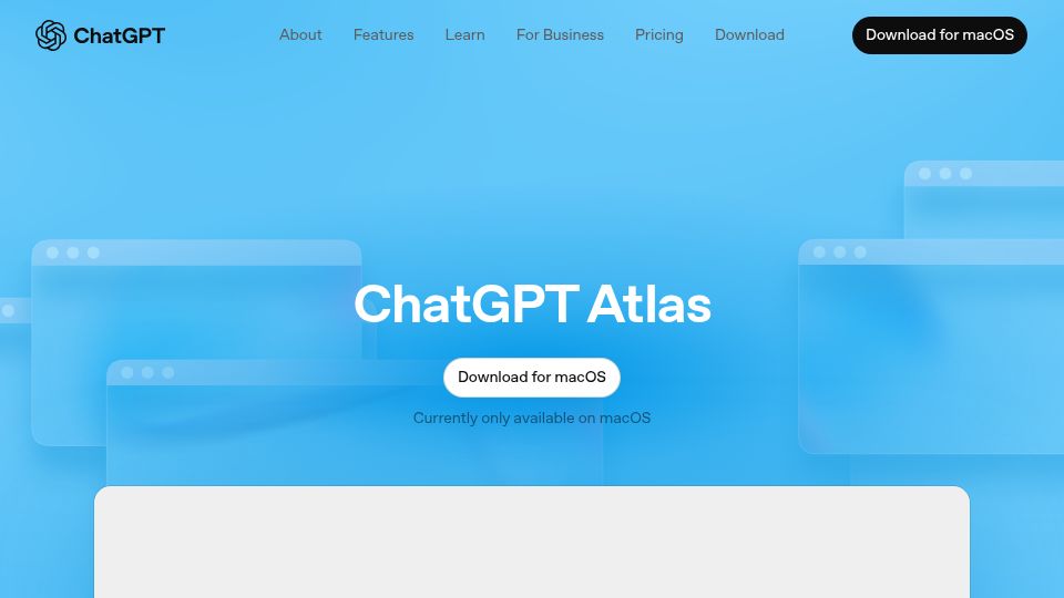 Screenshot of chatgpt.com: ChatGPT Atlas