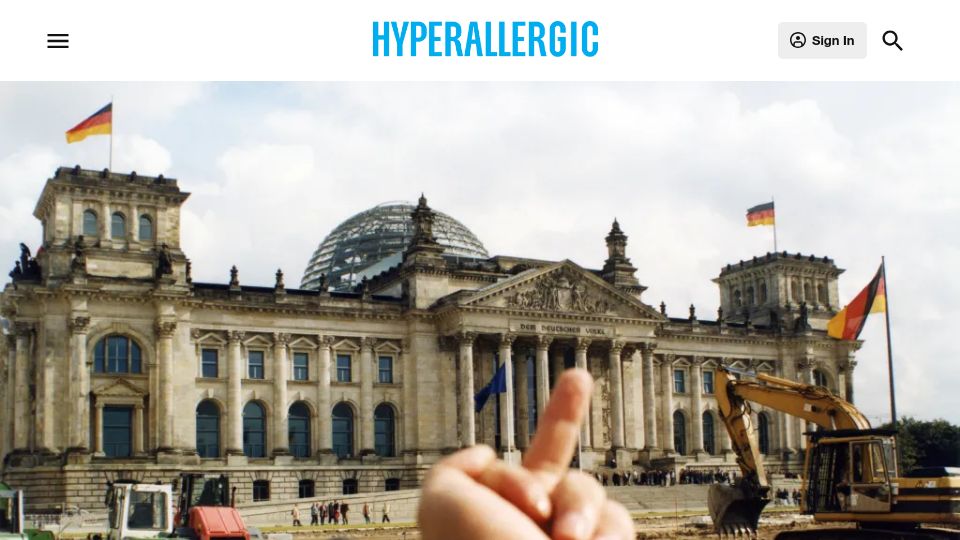 Screenshot of hyperallergic.com: AI Weiwei: What I Wish I Had Known About Germany Earlier
