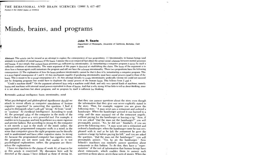 Screenshot of home.csulb.edu: Minds, brains, and programs (1980) [pdf]