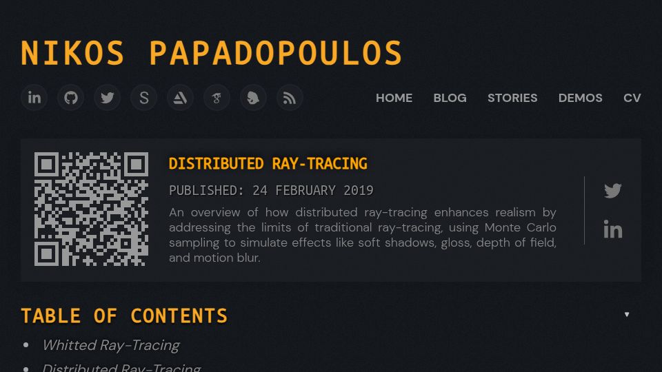 Screenshot of 4rknova.com: Distributed Ray-Tracing