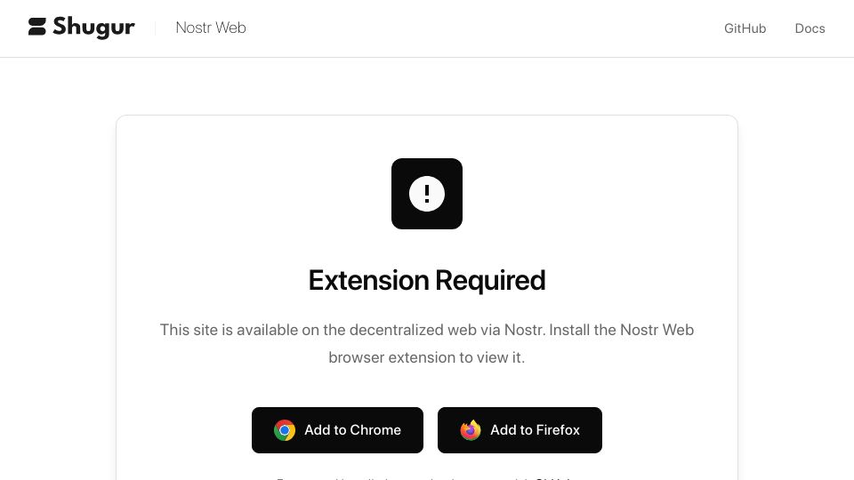 Screenshot of nweb.shugur.com: Show HN: Nostr Web – decentralized website hosting on Nostr