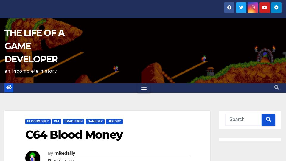 Screenshot of lemmings.info: C64 Blood Money