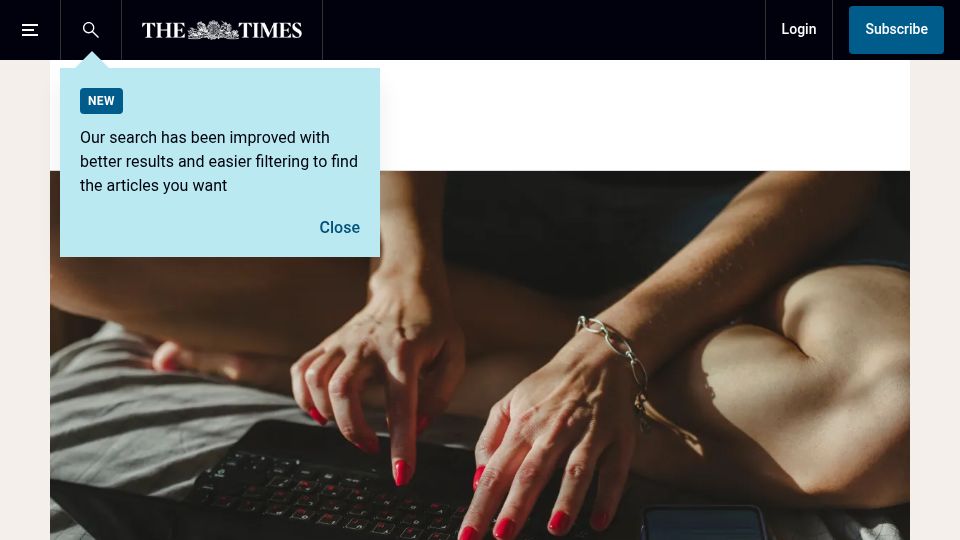 Screenshot of thetimes.com: Female spies are waging 'sex warfare' to steal Silicon Valley secrets