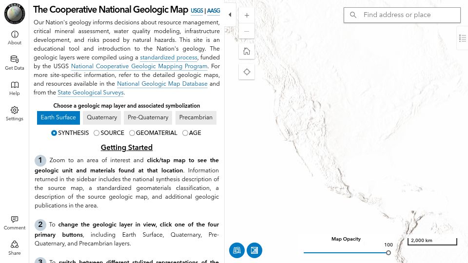 Screenshot of ngmdb.usgs.gov: The Cooperative National Geologic Map