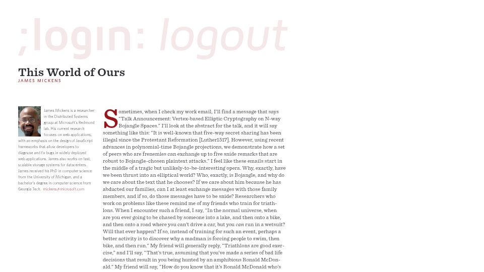 Screenshot of usenix.org: This World of Ours (2014) [pdf]