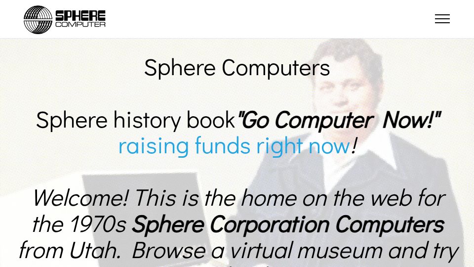 Screenshot of sphere.computer: Sphere Computer – The Innovative 1970s Computer Company Everyone Forgot