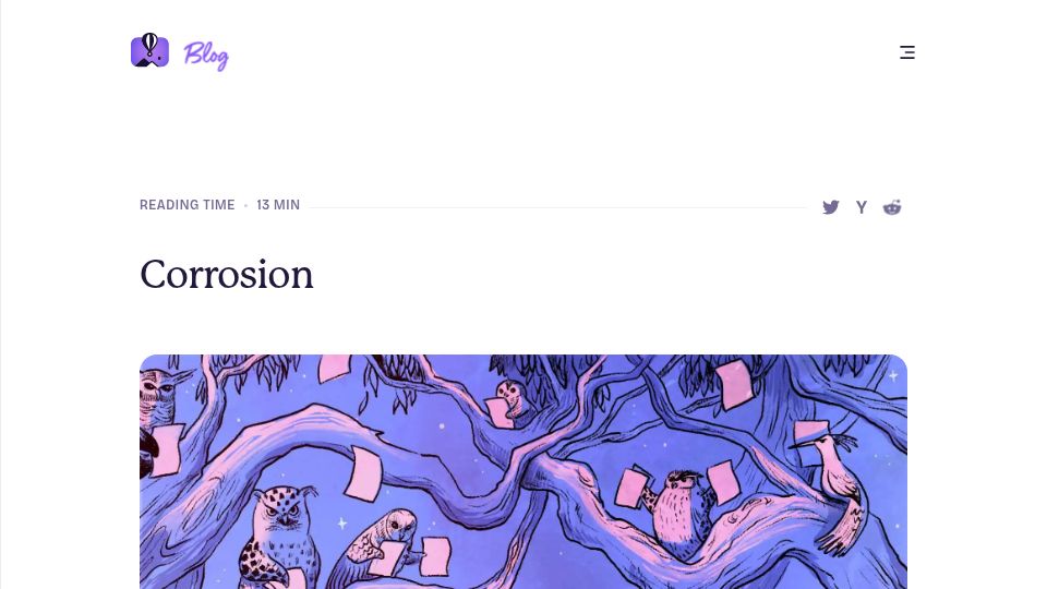 Screenshot of fly.io: Corrosion