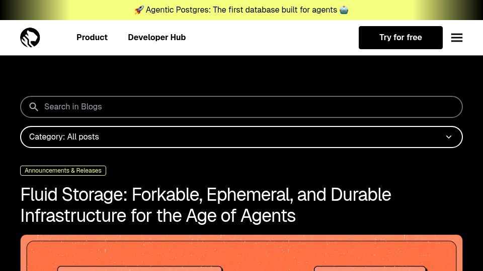 Screenshot of tigerdata.com: Replacing EBS and Rethinking Postgres Storage from First Principles