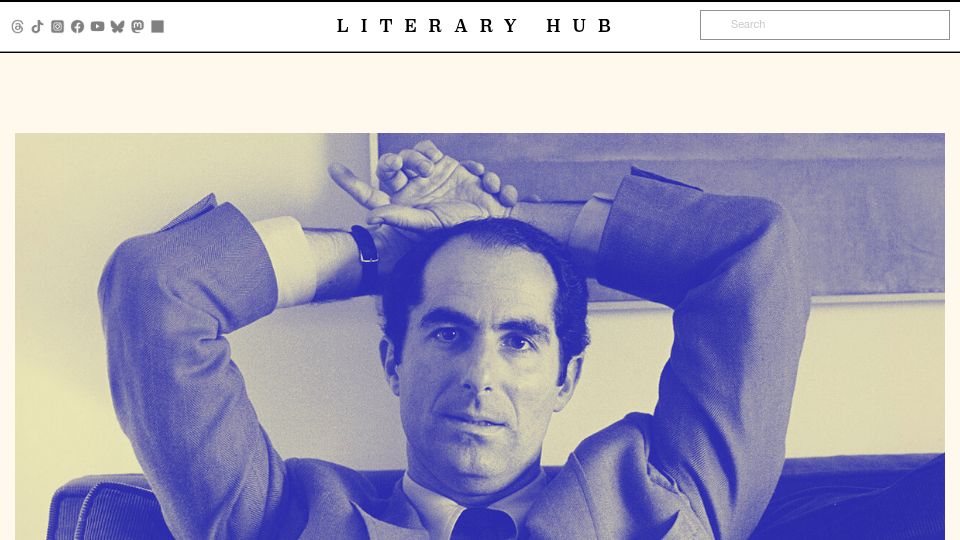 Screenshot of lithub.com: The Psychology of Portnoy: On the Making of Philip Roth's Groundbreaking Novel