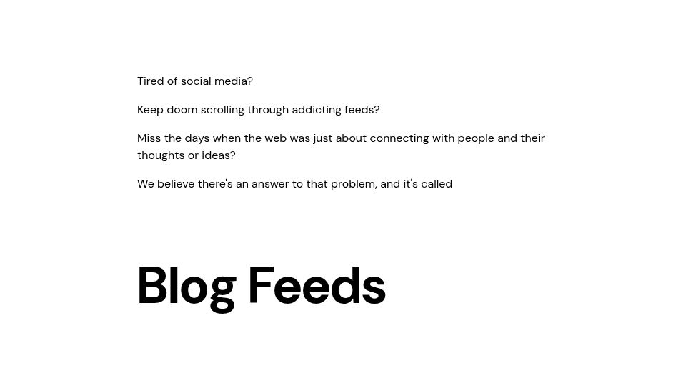 Screenshot of blogfeeds.net: Blog Feeds