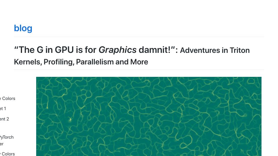 Screenshot of ut21.github.io: The G in GPU is for Graphics damnit