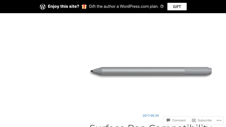 Screenshot of dancharblog.wordpress.com: Microsoft Surface Pen Compatibility / Interoperability FAQ (2024)