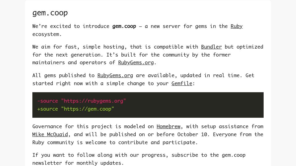 Screenshot of gem.coop: Gem.coop