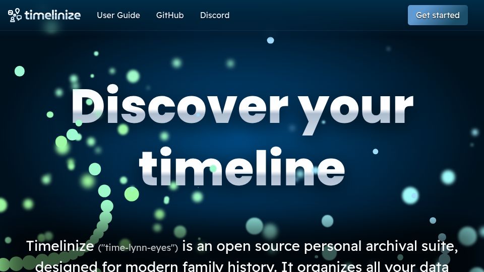 Screenshot of timelinize.com: Show HN: Timelinize – Privately organize your own data from everywhere, locally