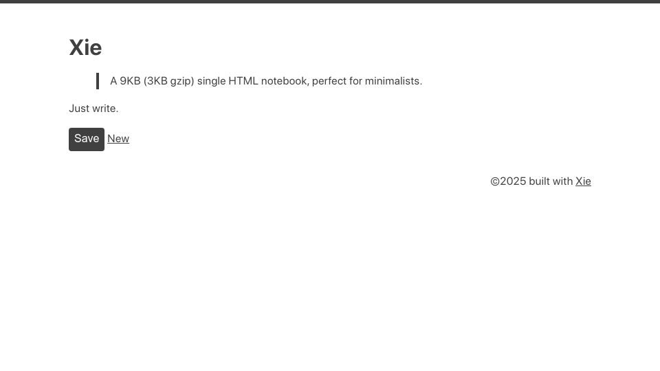 Screenshot of chunqiuyiyu.github.io: A 9KB (3KB gzip) single HTML notebook, perfect for minimalists