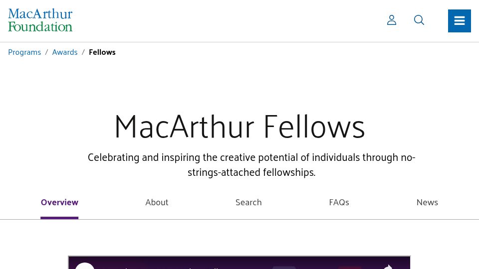 Screenshot of macfound.org: 2025 MacArthur Fellows