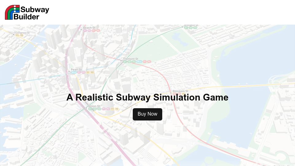 Screenshot of subwaybuilder.com: Subway Builder: A realistic subway simulation game