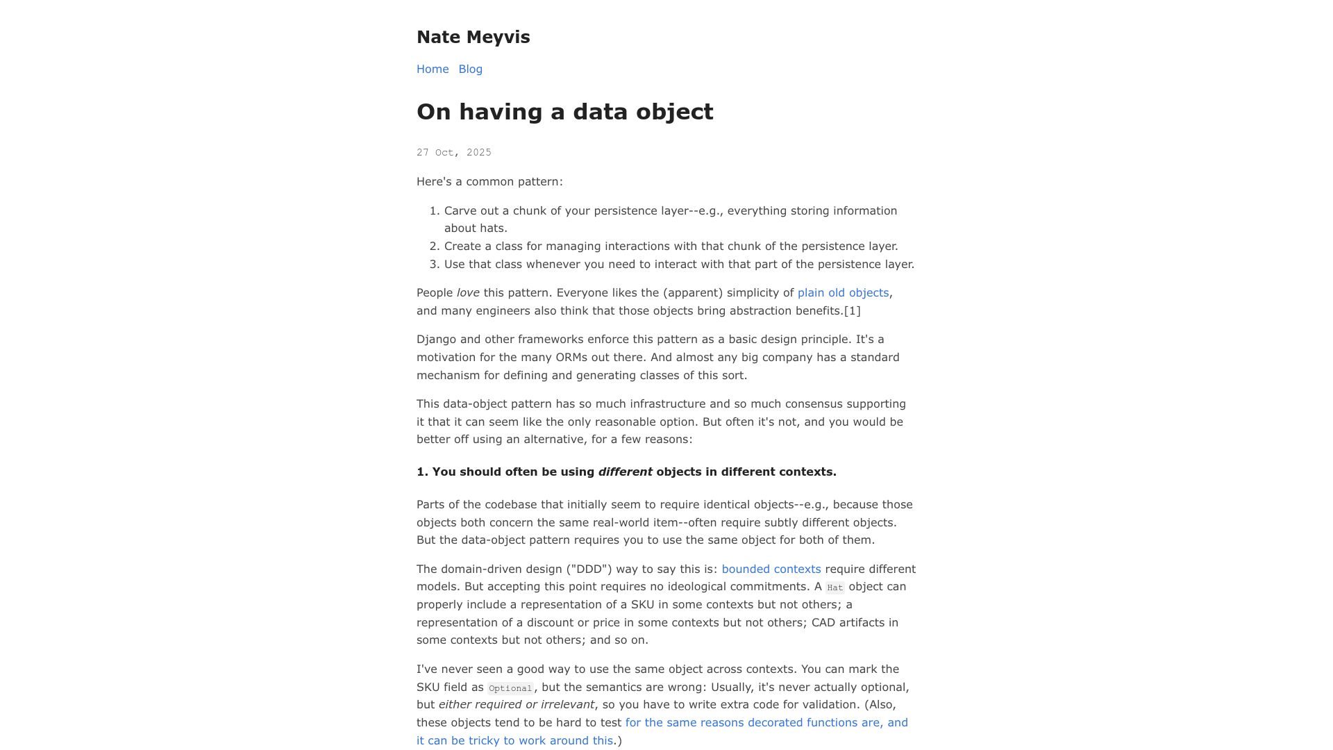 Screenshot of natemeyvis.com: On Having a Data Object