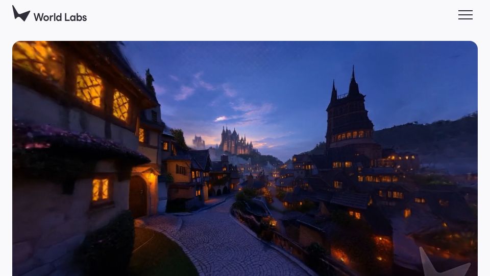 Screenshot of worldlabs.ai: Marble: A Multimodal World Model