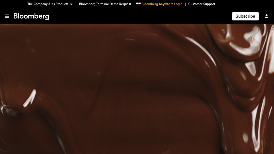 Screenshot of bloomberg.com: A Vision of Chocolate's Future in an Amsterdam Brownie