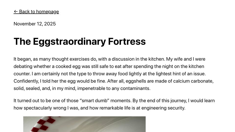 Screenshot of ahmed1011001.github.io: The Eggstraordinary Fortress