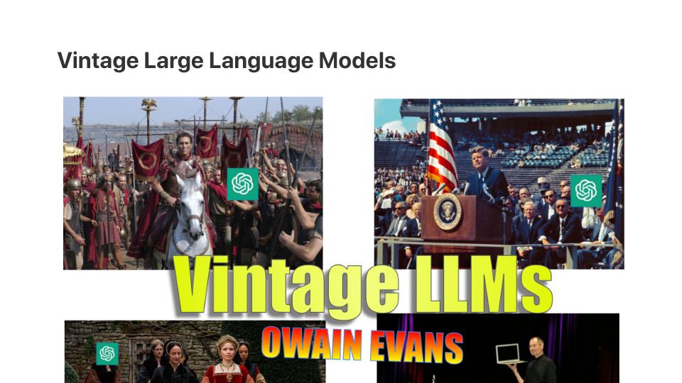 Screenshot of owainevans.github.io: Vintage Large Language Models