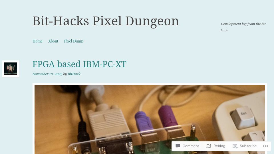 Screenshot of bit-hack.net: FPGA Based IBM-PC-XT