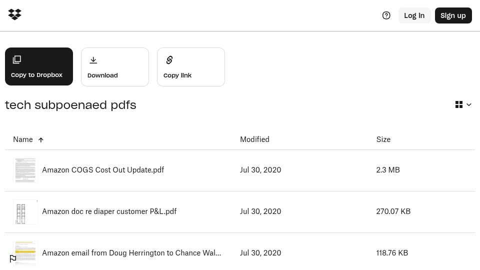 Screenshot of dropbox.com: Facebook Text Log Between Mark Zuckerberg and Kevin Systrom(Instagram Cofounder)