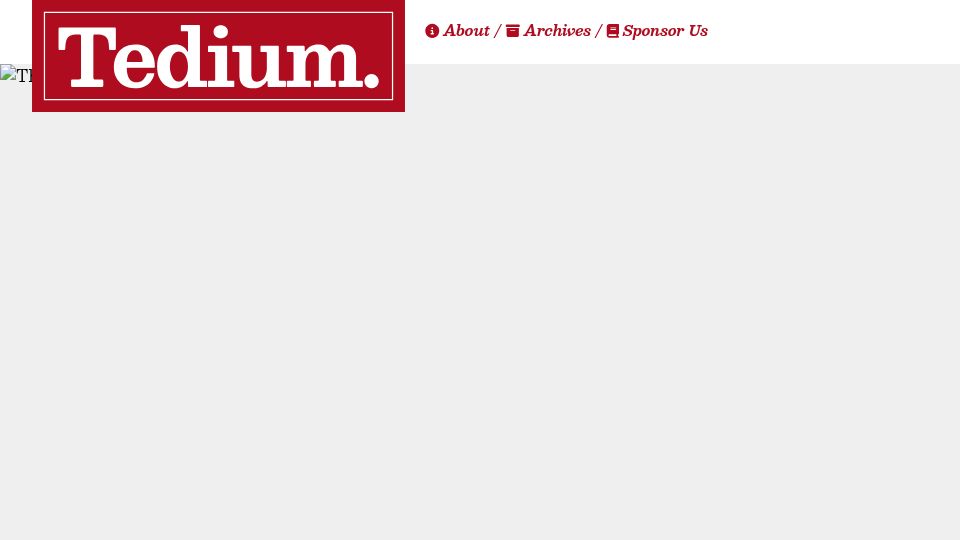 Screenshot of tedium.co: The Man Who Keeps Predicting the Web's Death