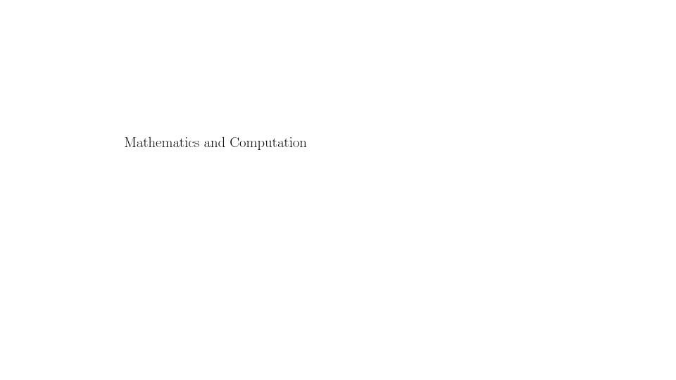 Screenshot of math.ias.edu: Mathematics and Computation (2019) [pdf]