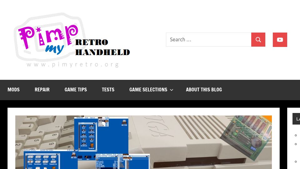 Screenshot of pimyretro.org: Pimped Amiga 500