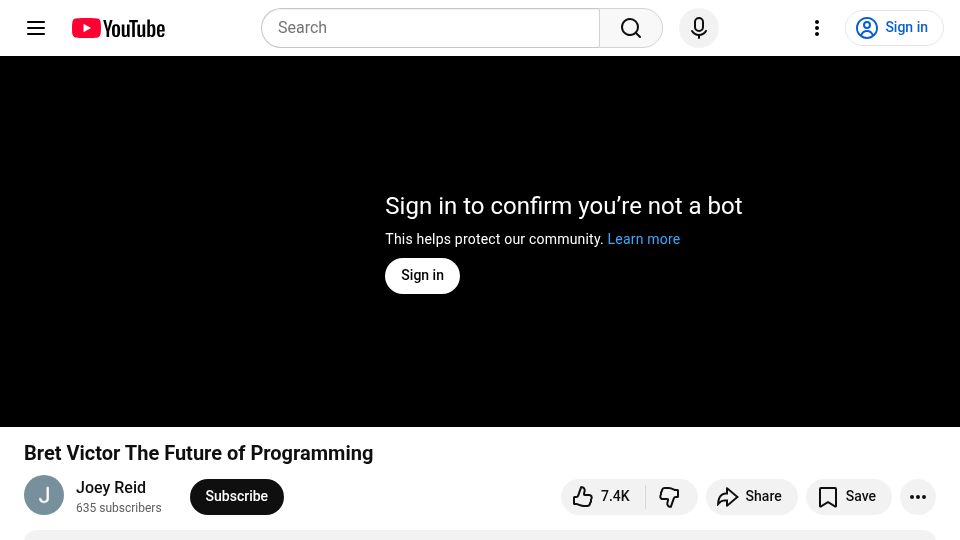 Screenshot of youtube.com: The Future of Programming (2013) [video]