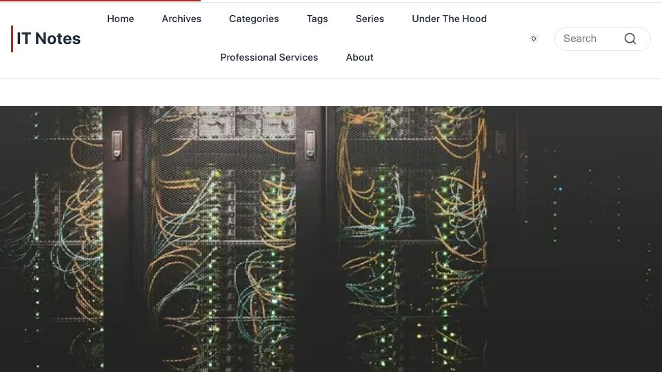 Screenshot of it-notes.dragas.net: Static Web Hosting on the Intel N150