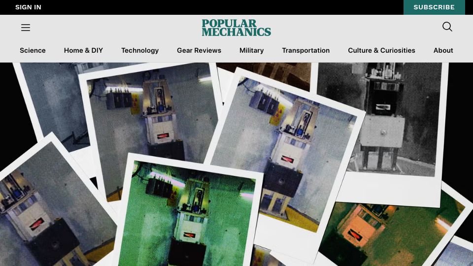 Screenshot of popularmechanics.com: Kodak ran a nuclear device in its basement for decades
