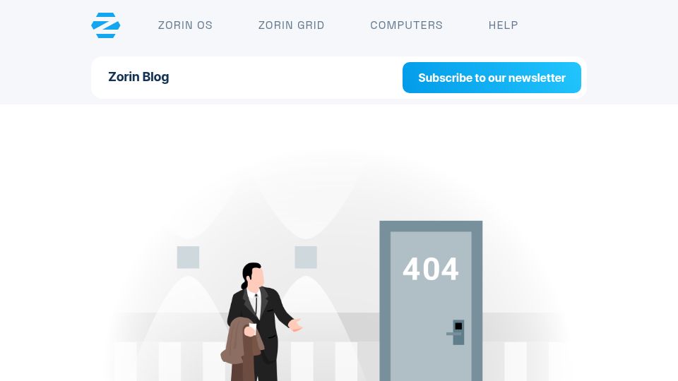 Screenshot of blog.zorin.com: 1M Downloads of Zorin OS 18