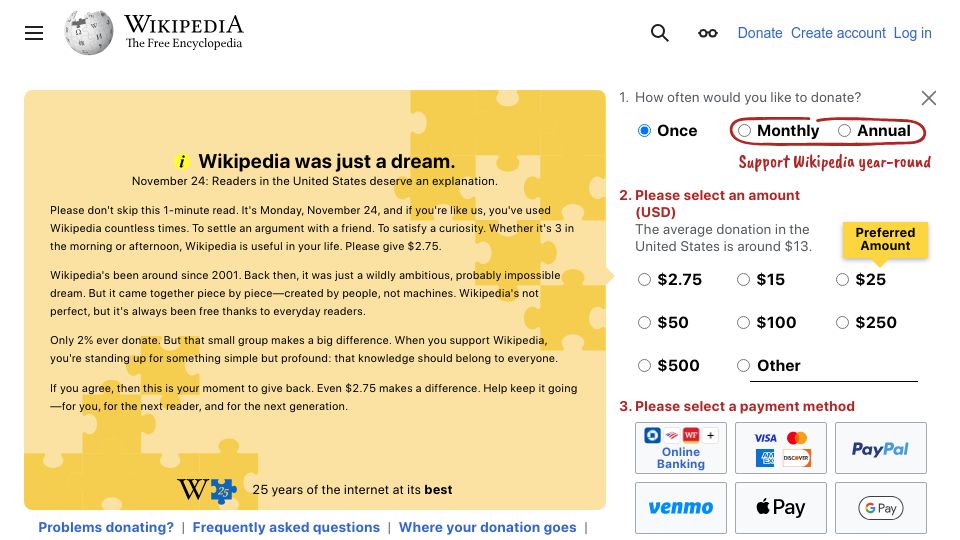 Screenshot of en.wikipedia.org: Band of Holes