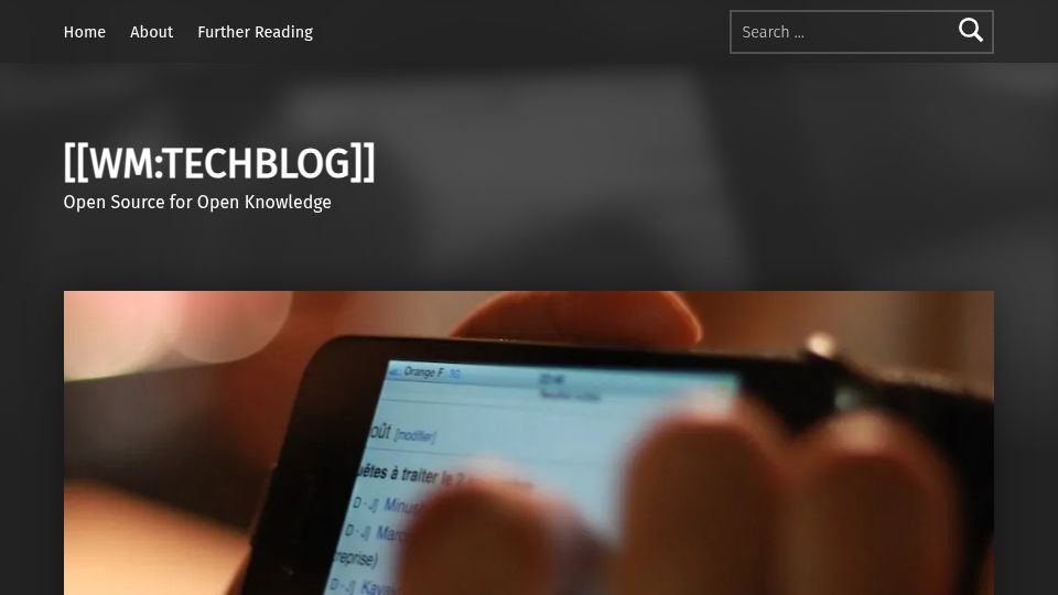 Screenshot of techblog.wikimedia.org: Unifying our mobile and desktop domains