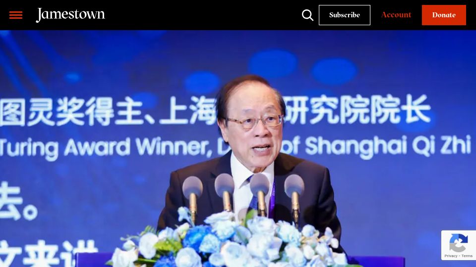 Screenshot of jamestown.org: PRC elites voice AI-skepticism