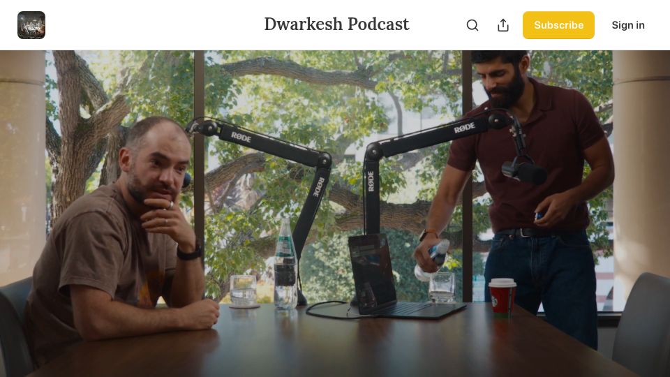Screenshot of dwarkesh.com: Ilya Sutskever: We're moving from the age of scaling to the age of research