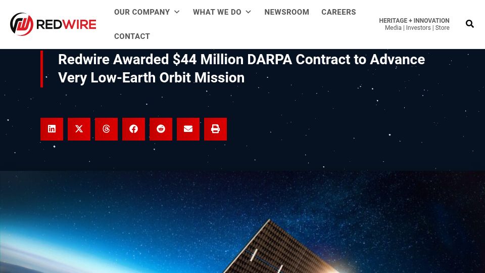 Screenshot of rdw.com: First Air-Breathing Spacecraft