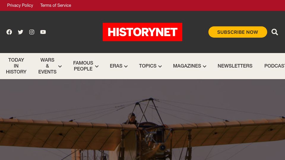 Screenshot of historynet.com: The VanDersarl Blériot: a 1911 airplane homebuilt by teenage brothers (2017)