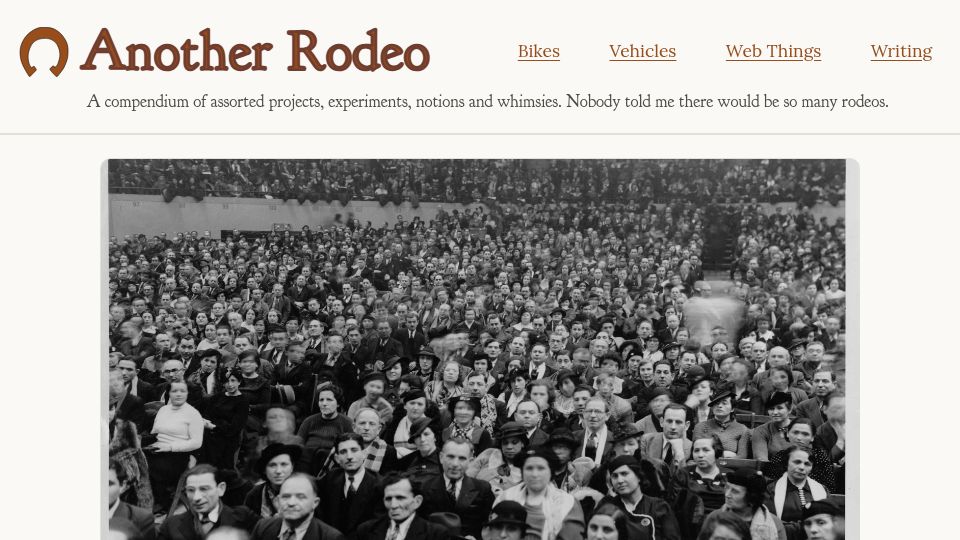 Screenshot of another.rodeo: Feedback doesn't scale