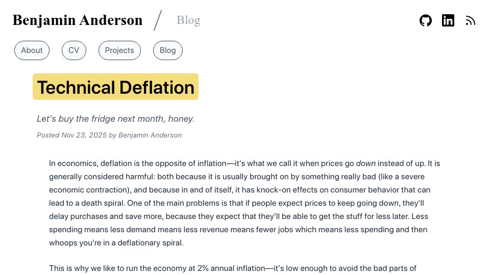 Screenshot of benanderson.work: Technical Deflation
