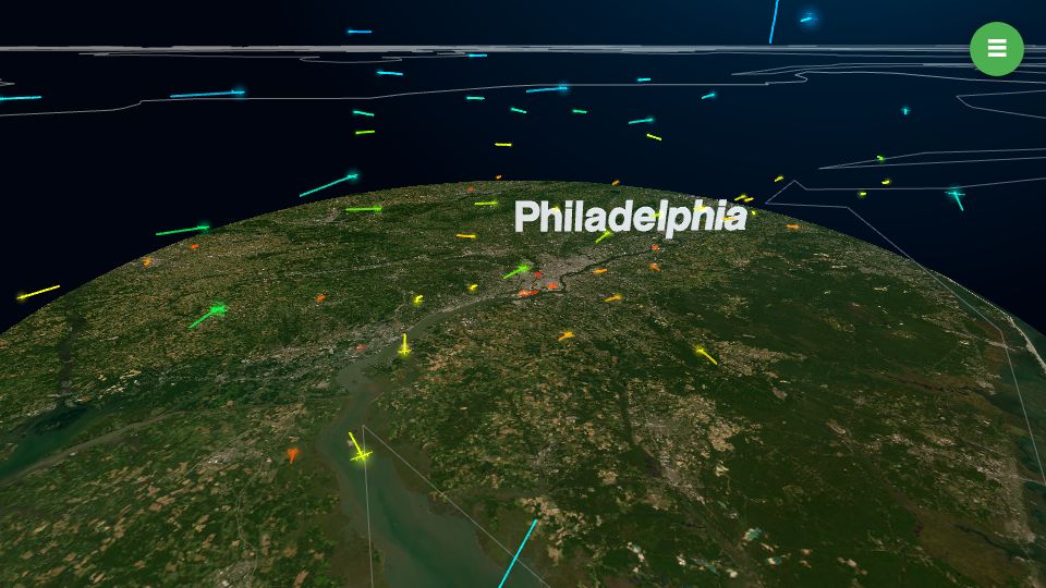 Screenshot of objectiveunclear.com: Airloom – 3D Flight Tracker
