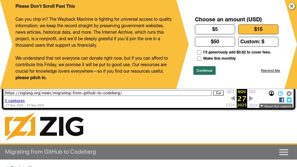 Screenshot of web.archive.org: Andrew Kelley removed his "monkeys" and "losers" references