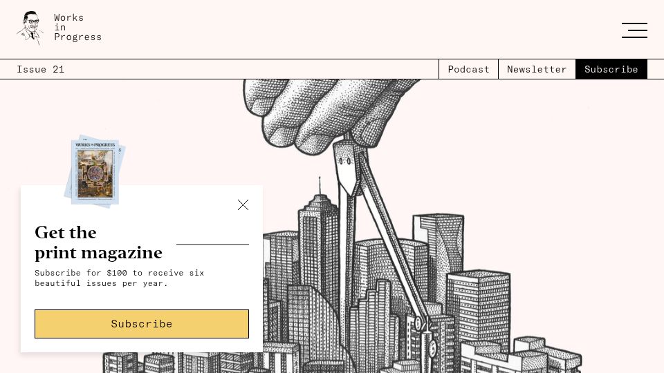 Screenshot of worksinprogress.co: The Great Downzoning