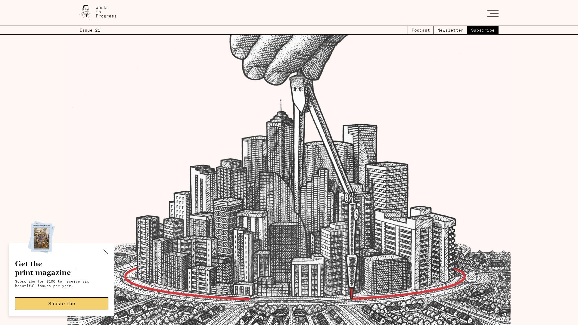 Screenshot of worksinprogress.co: The Great Downzoning