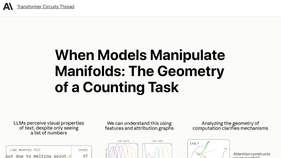 Screenshot of transformer-circuits.pub: When models manipulate manifolds: The geometry of a counting task