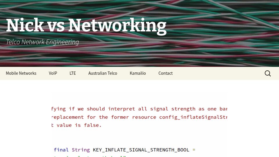 Screenshot of nickvsnetworking.com: Simple trick to increase coverage: Lying to users about signal strength