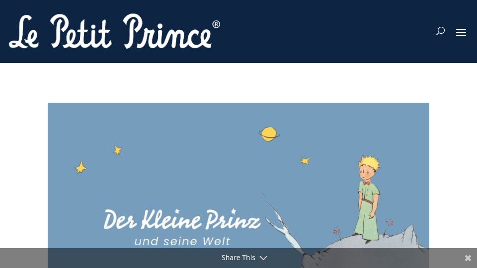 Screenshot of lepetitprince.com: A new Little Prince museum has opened its doors in Switzerland
